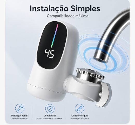 Instalação simples e compatibilidade máxima do AquaLux Digital